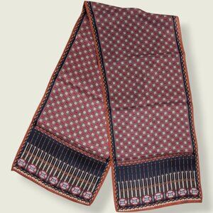 Vintage Rectangular Colourful Check Scarf